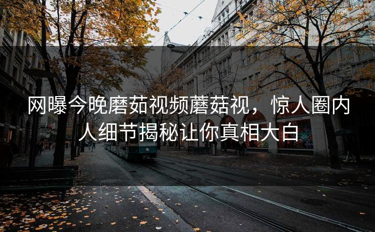 网曝今晚磨茹视频蘑菇视，惊人圈内人细节揭秘让你真相大白