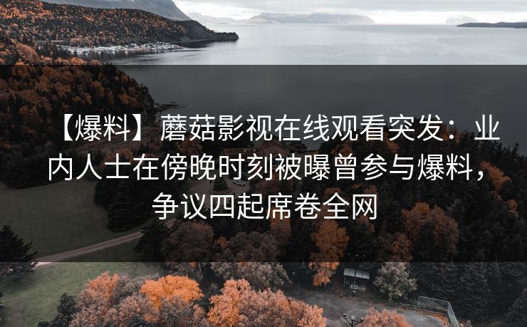 【爆料】蘑菇影视在线观看突发：业内人士在傍晚时刻被曝曾参与爆料，争议四起席卷全网